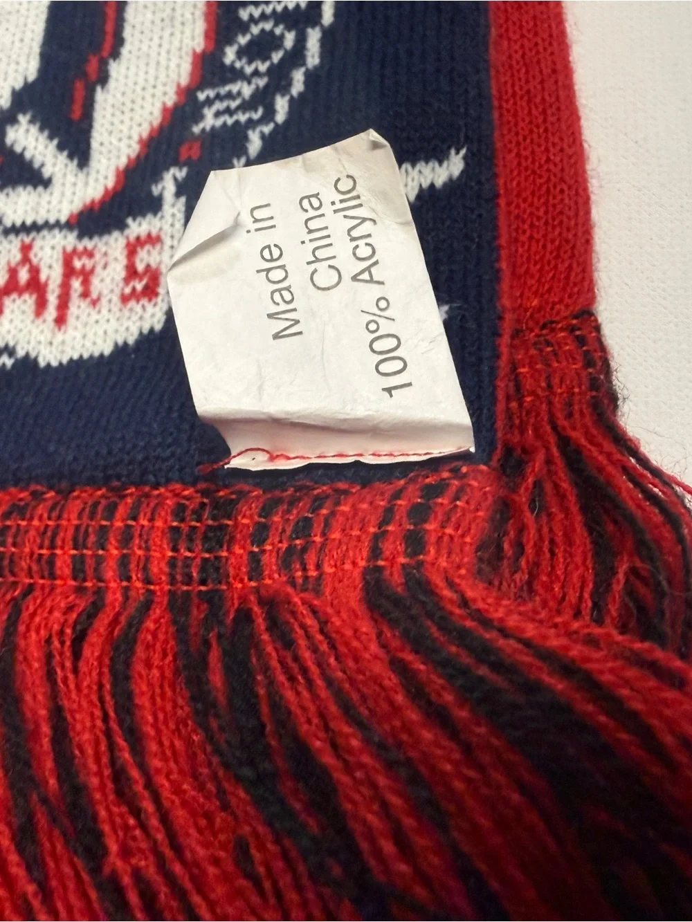 Source Unknown Navy and Red Chicago 1898 Mens Scarf